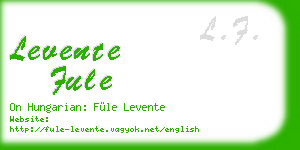 levente fule business card