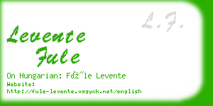 levente fule business card